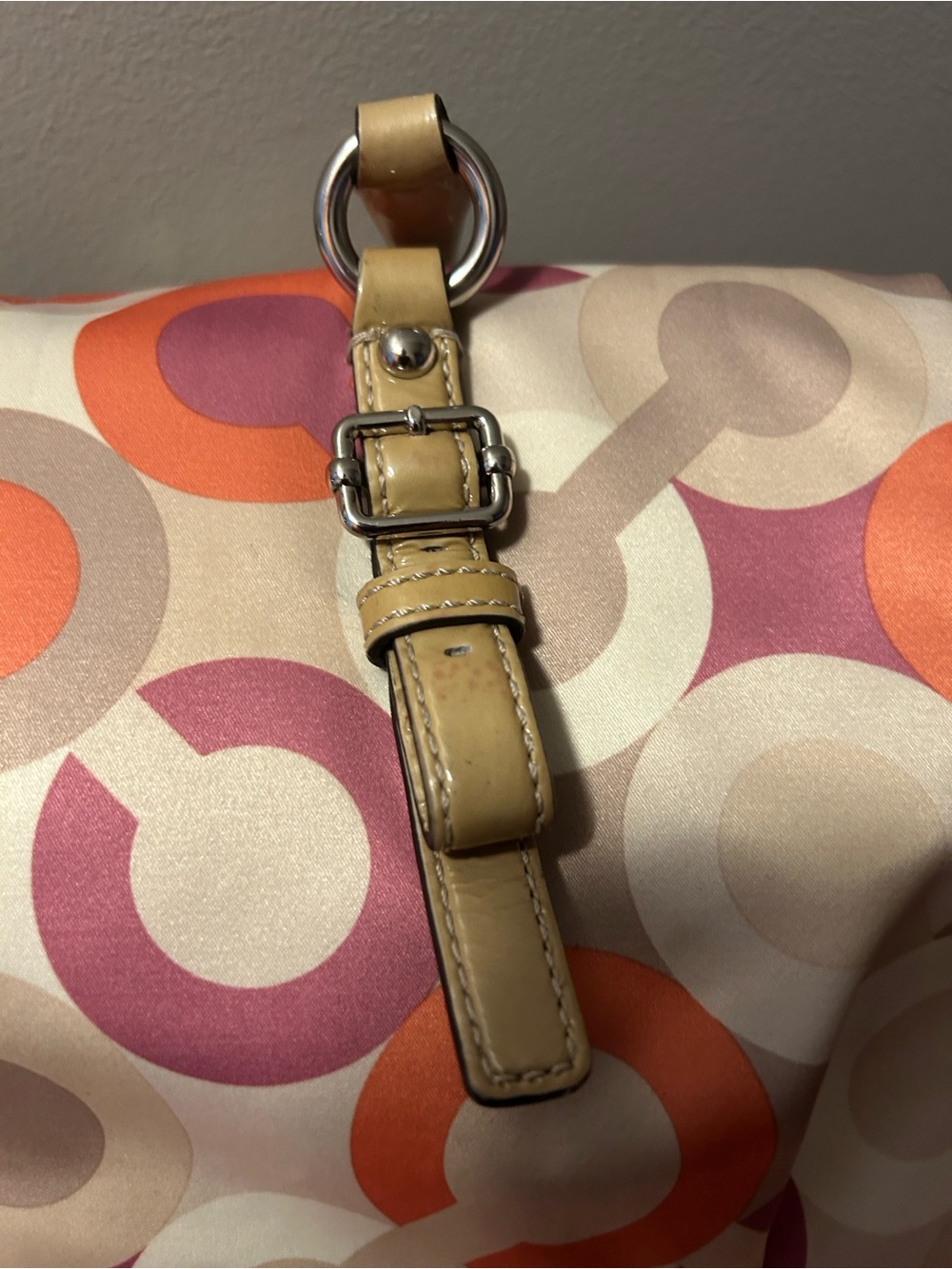 Coach 2012 Madison Op Art Multicolor C Print Satchel in Pink, Orange & Cream - Picture 5 of 11